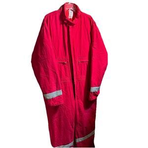 Wenaas Halliburton Coveralls Men’s 52x32 Red White FR Antiflame Long Sleeve Good